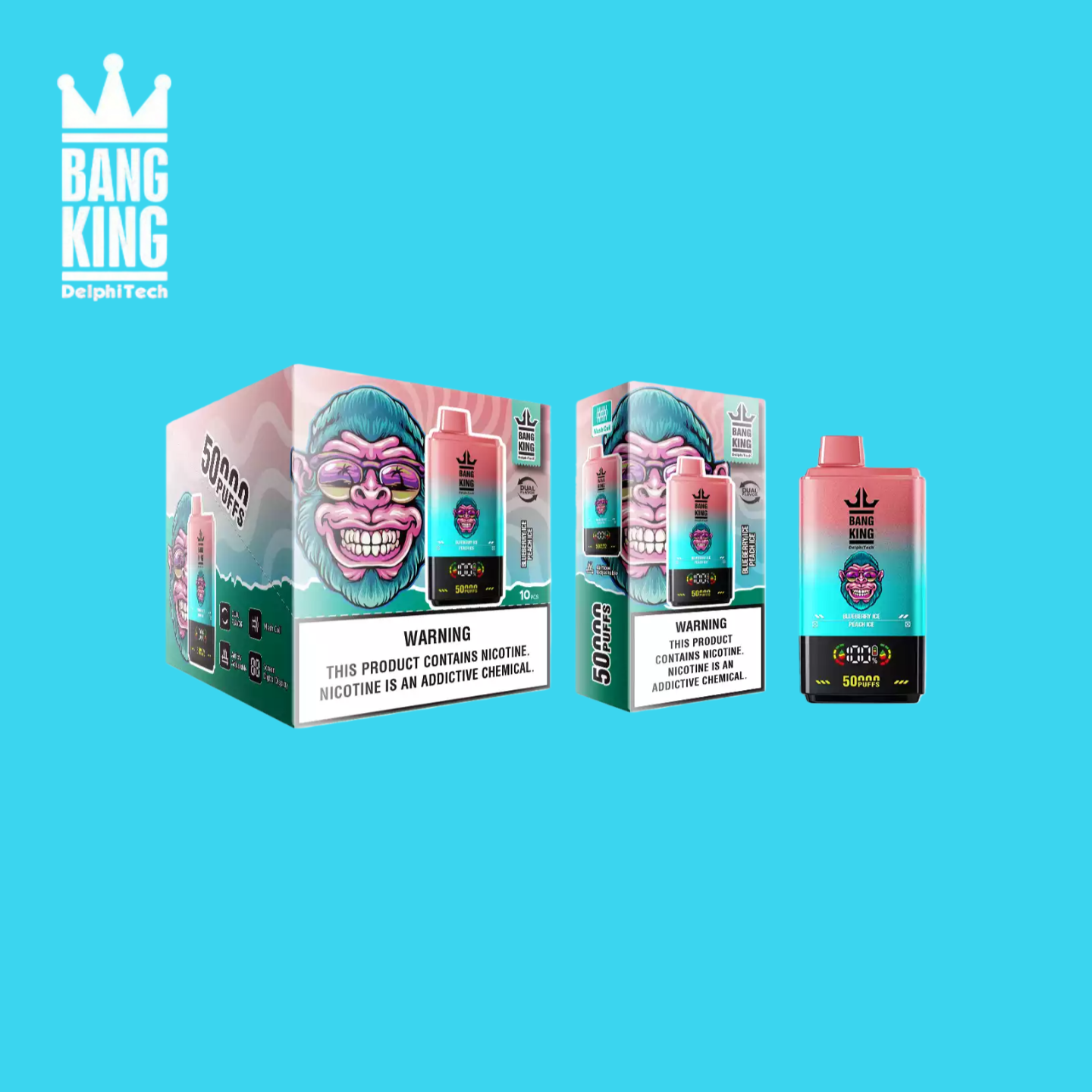 Bang King 50000 Caladas Blueberry Ice/Peach Ice