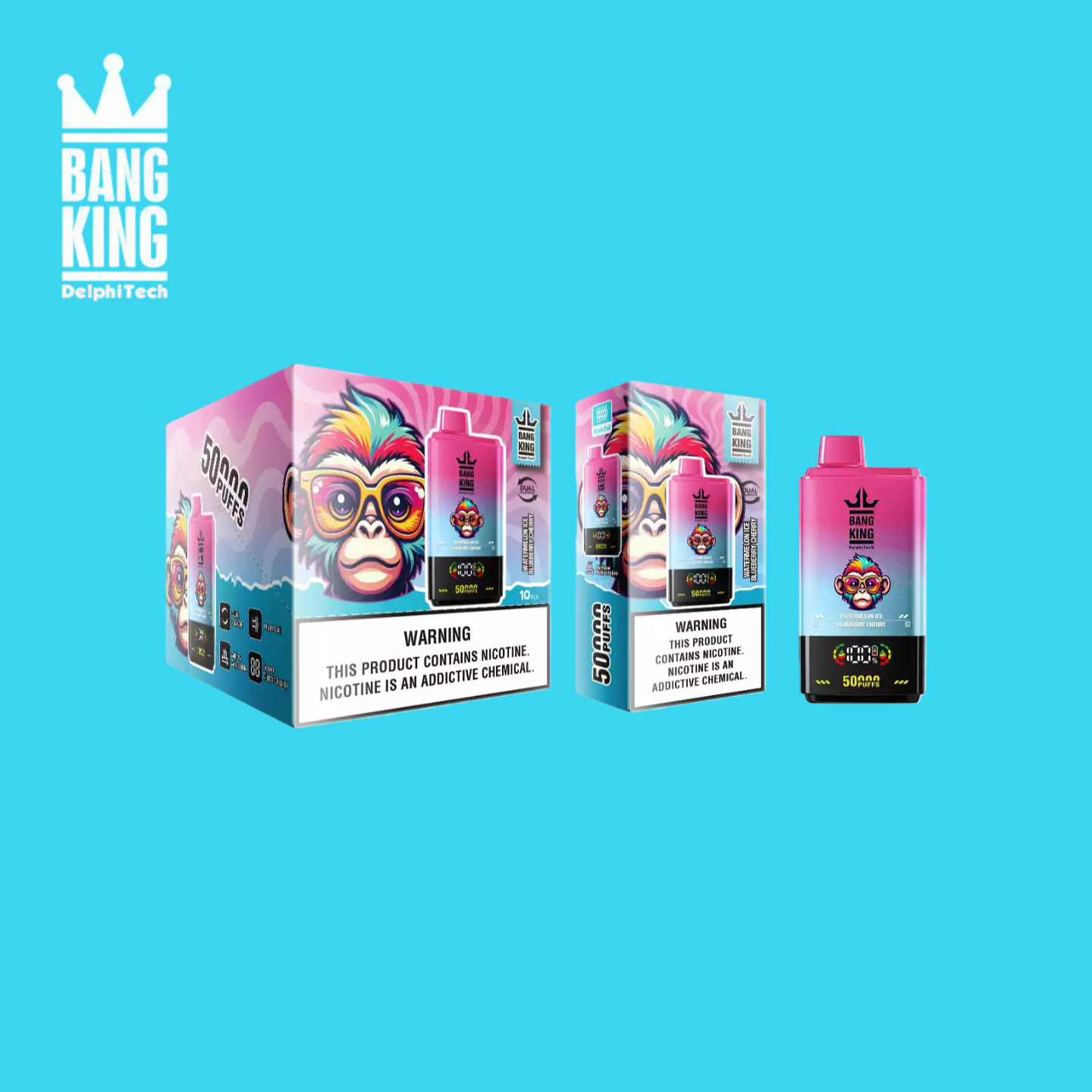 Bang King 50000 PUFFS Watermelon/Blueberry Cherry