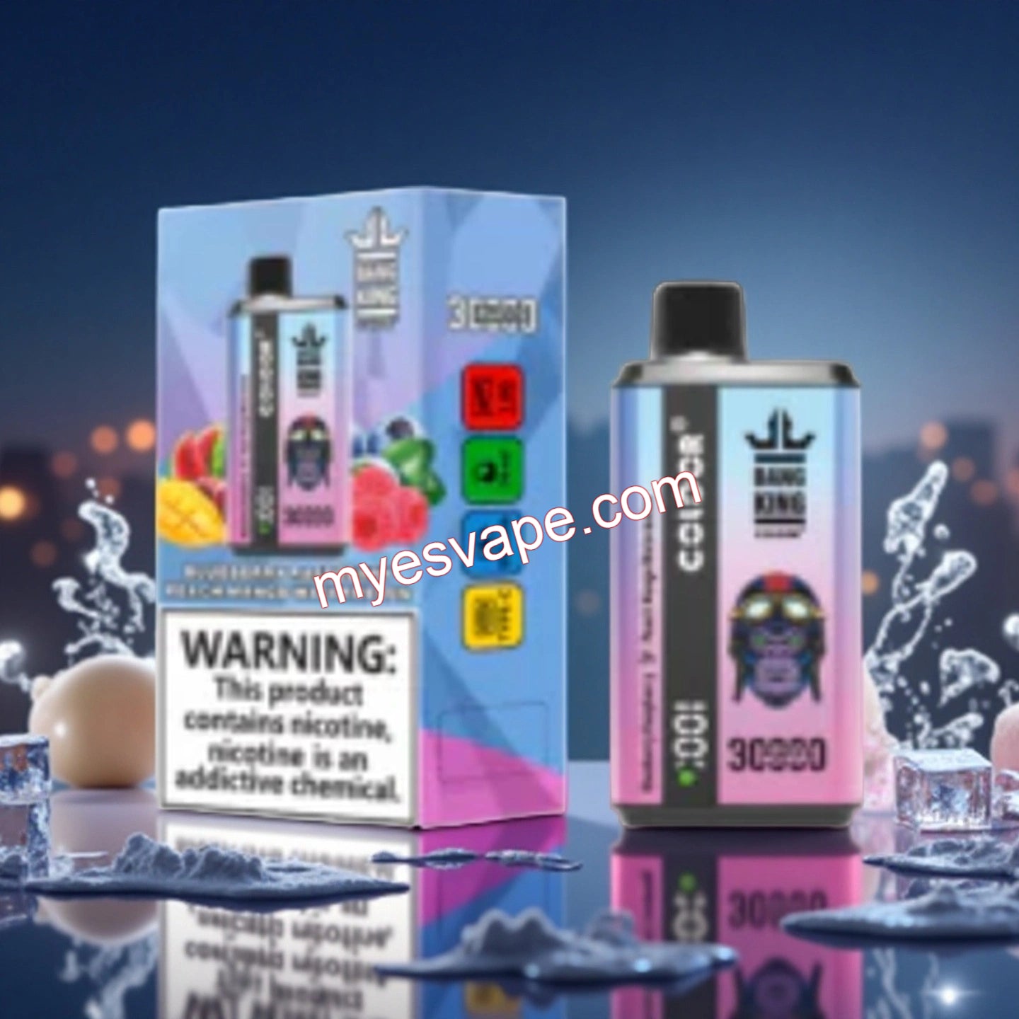 Blueberry Raspberry & Peach Mango Watermelon Bang King 30000 caladas