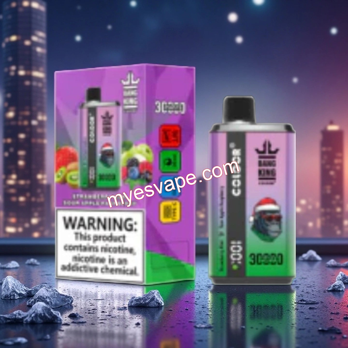 Strawberry Kiwi & Sour Apple Raspberry Bang King 30000 Puffs