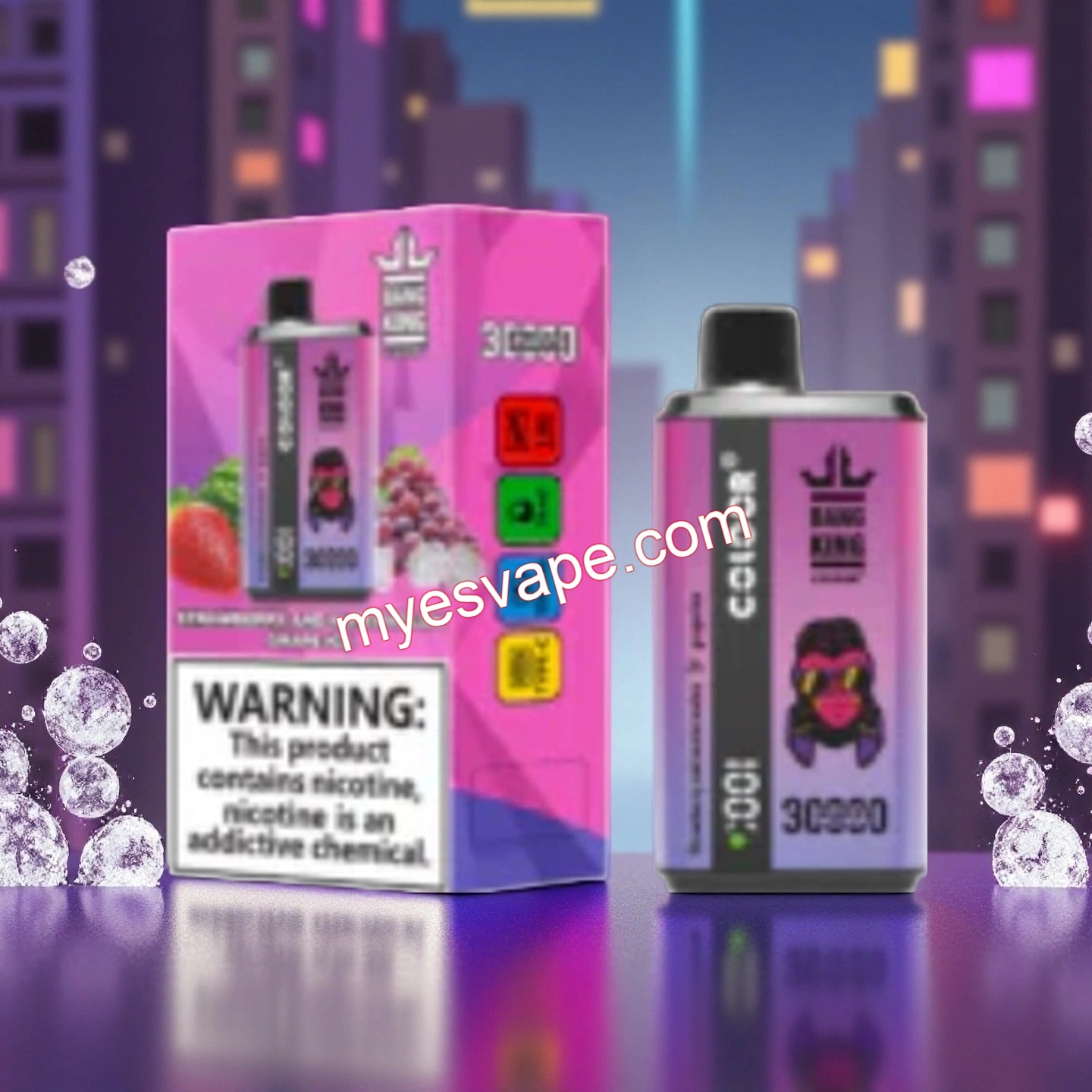Strawberry And Watermelon & Grape Ice Bang King 30000 Puffs