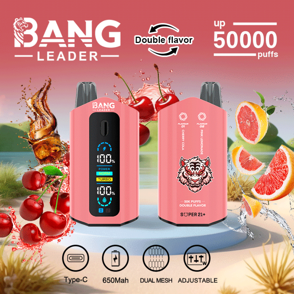 Bang Leader 50K 2 en 1 Sabor Cherry Cola & Pink Lemonade