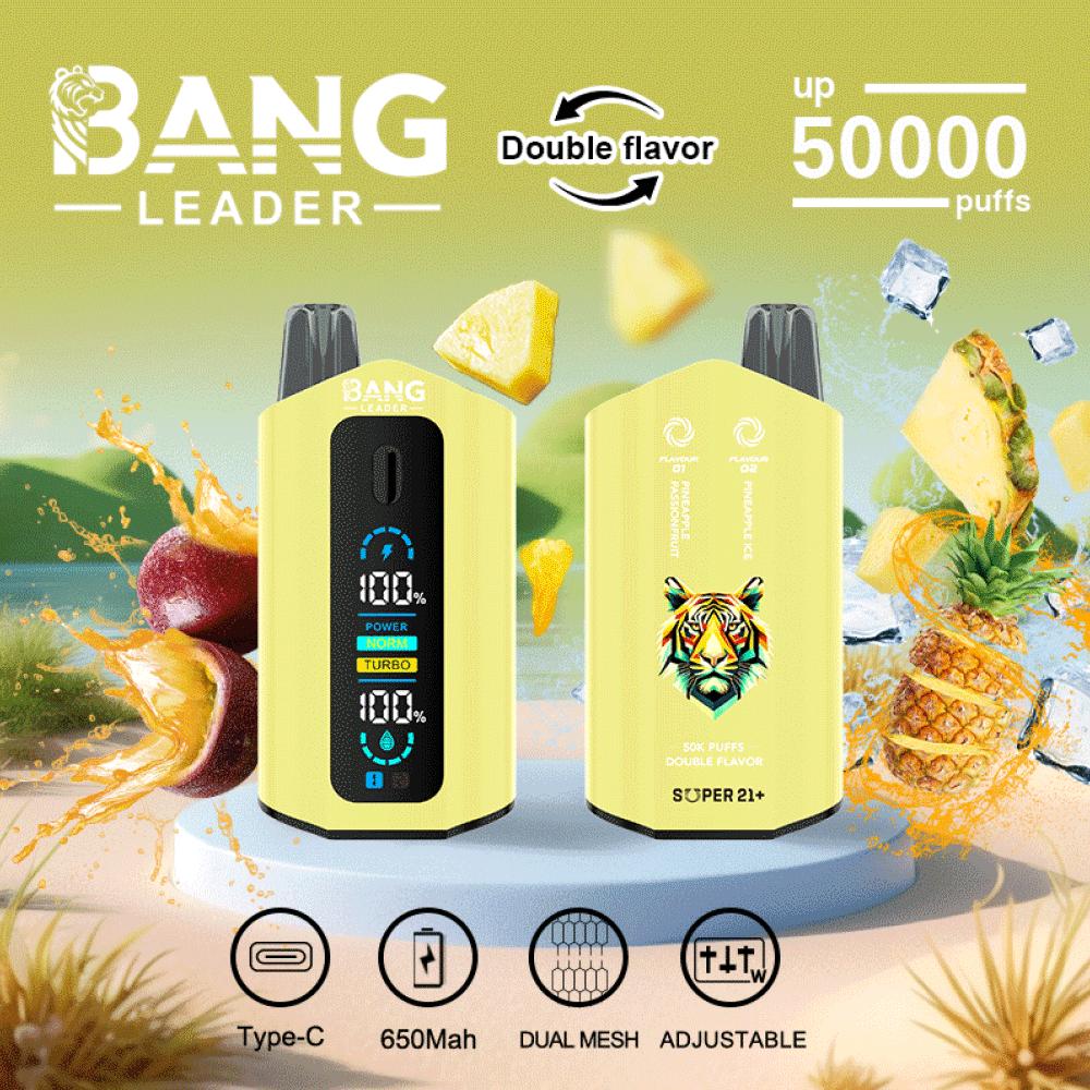 Bang Leader 50K 2 en 1 sabor Passion Fruit and Pineapple Ice