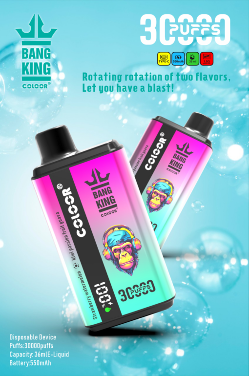 Bang King 30000 Puffs - Strawberry Watermelon & Kiwi Passion Fruit Guava