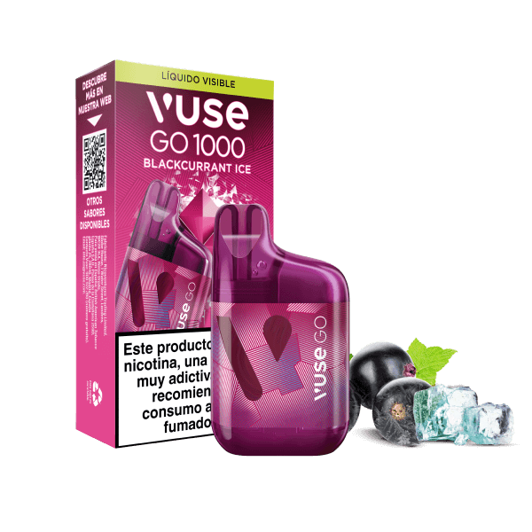Vape desechable Blackcurrant Ice - Vuse GO 1000 Box