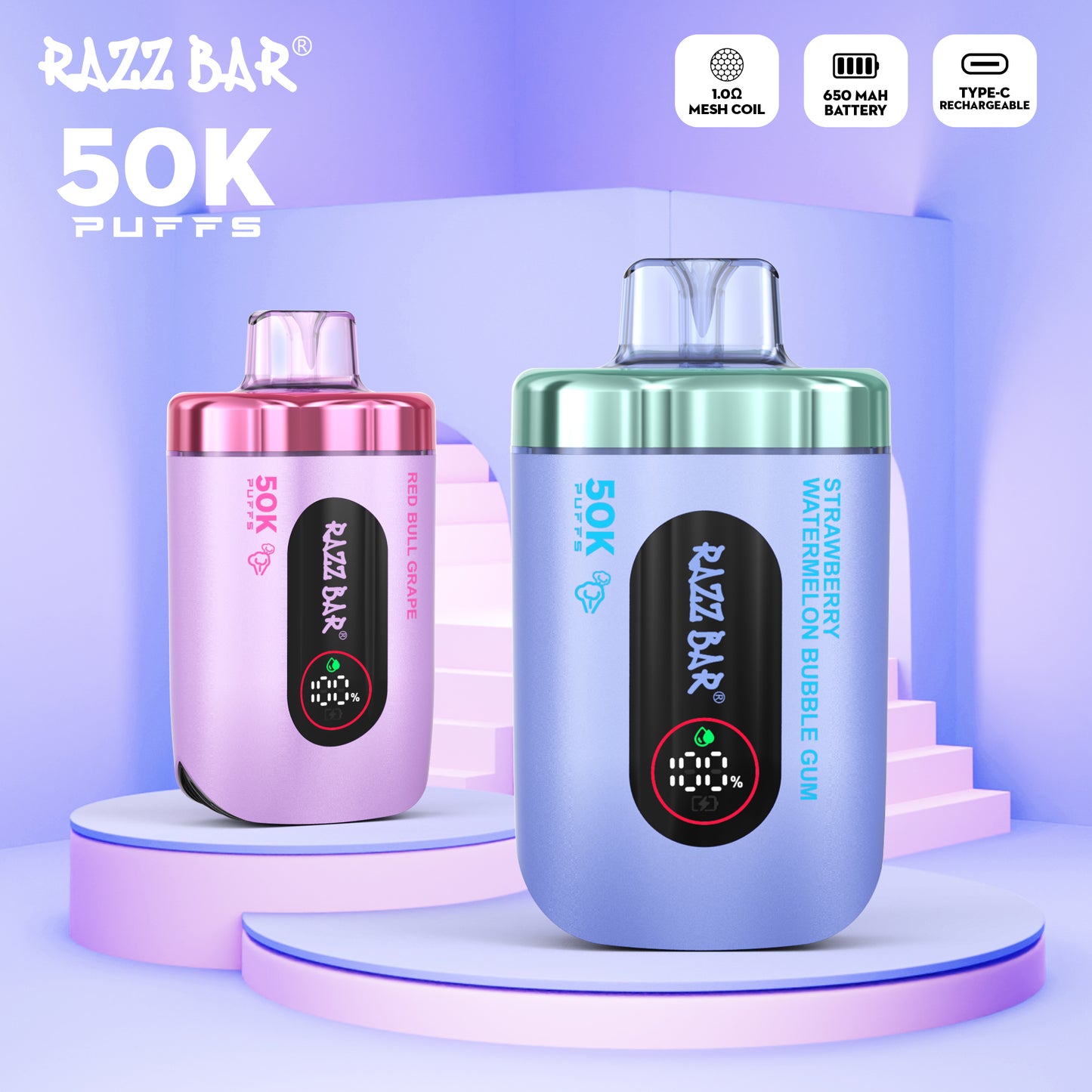 Razz Bar 50K 2% / 5% sales de nicotina