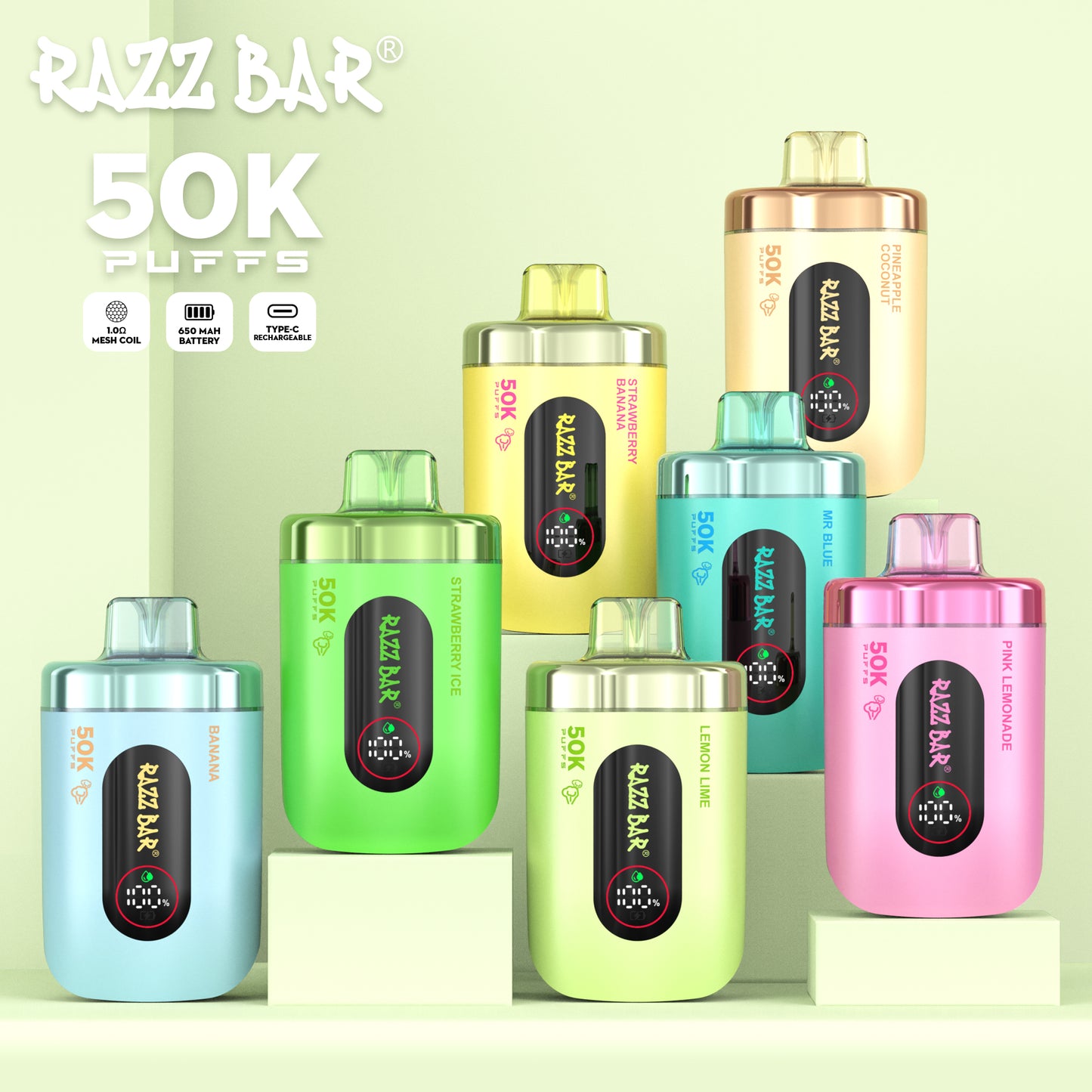 Razz Bar 50K 2% / 5% sales de nicotina
