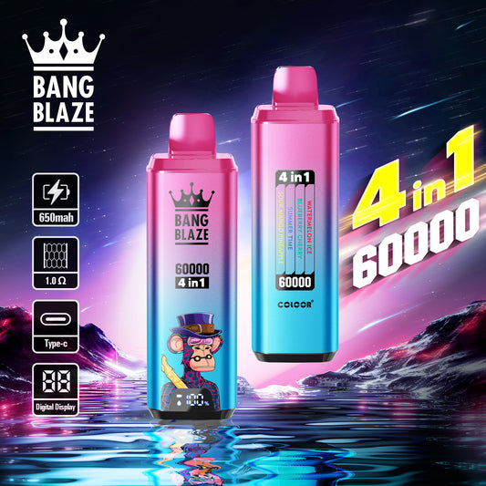 Bang Blaze 60000 Caladas 4 en 1 |Watermelon Ice / Blueberry Cherry / SummerTime / Sour Mango Pineapple