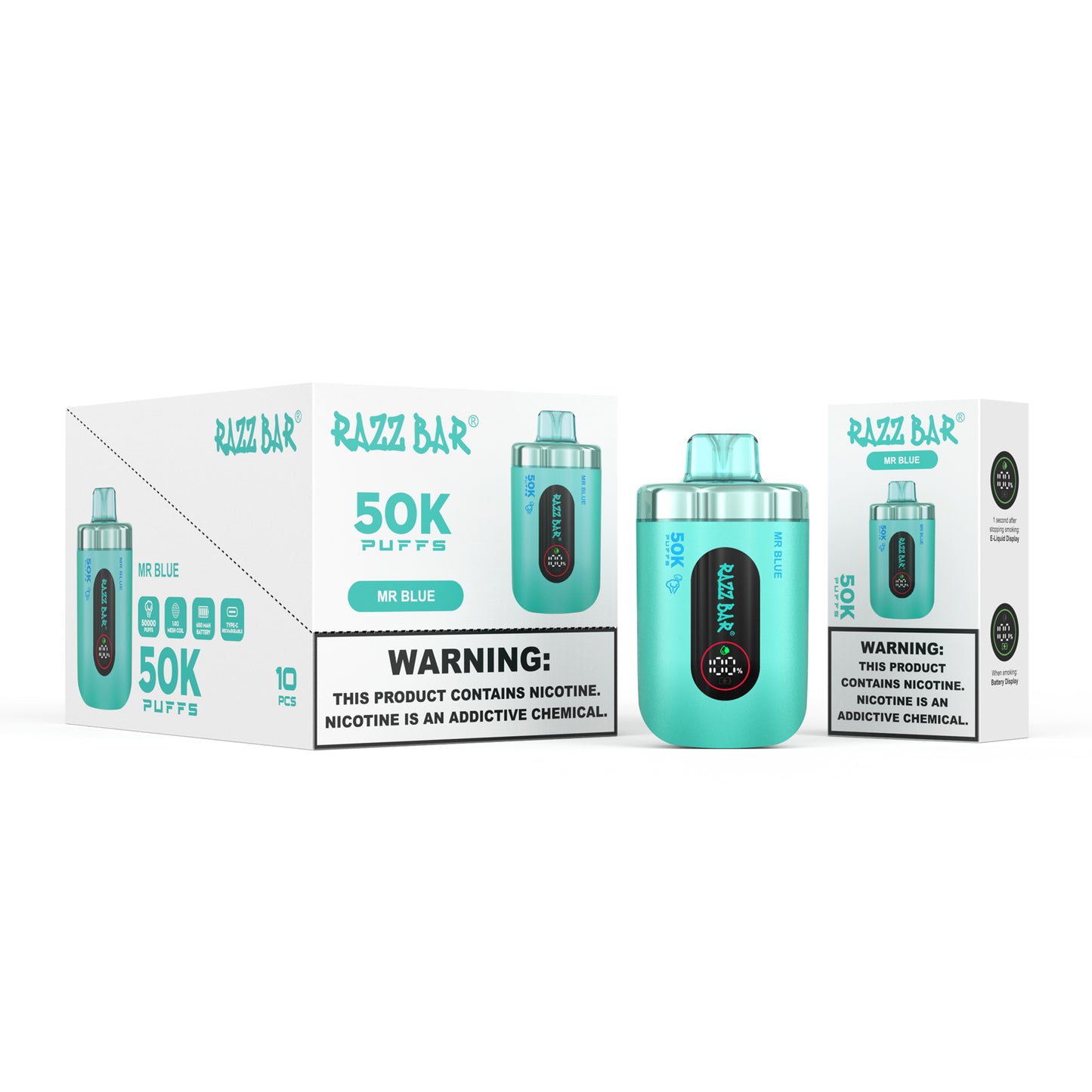 Razz Bar 50K 2% / 5% sales de nicotina