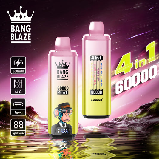 Bang Blaze 60000 Caladas 4 en 1 |Blueberry Raspberry / Mixed Berry / California Cherry / Passion Fruit Mango