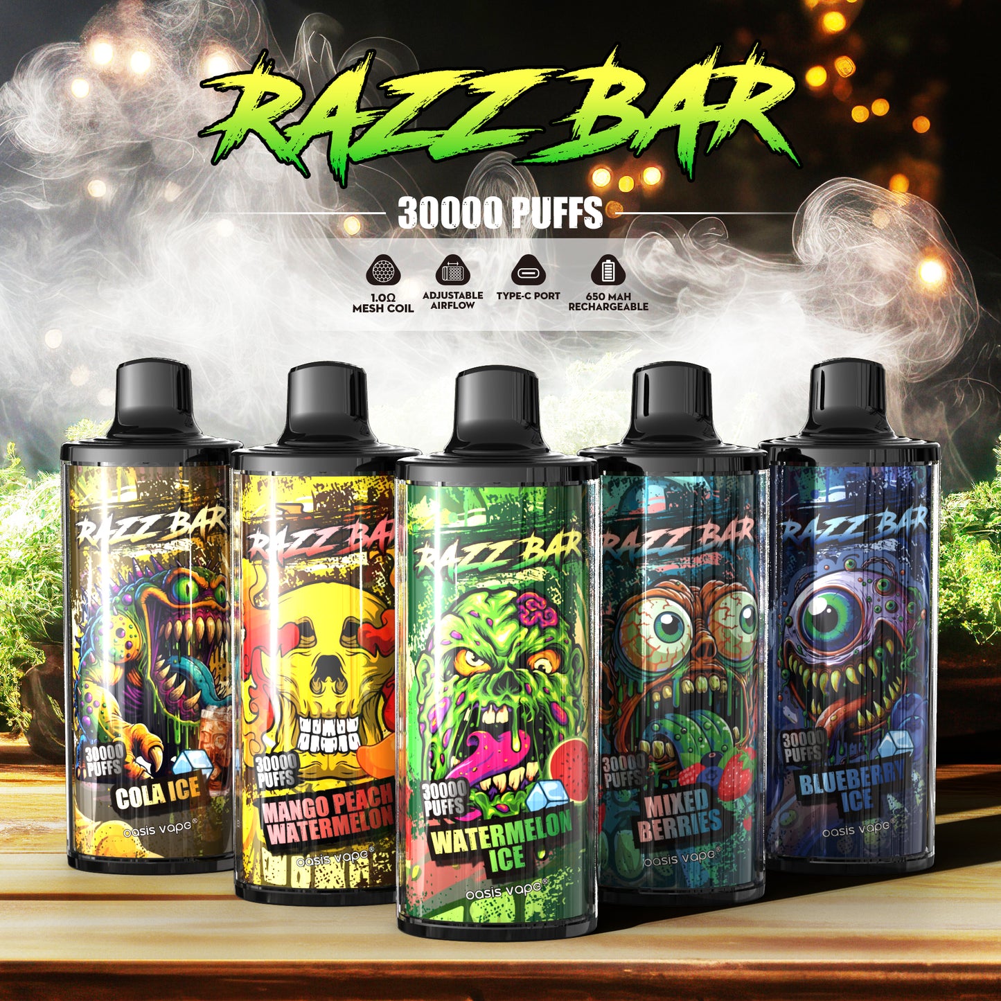 Razz Bar 30000 Sales de nicotina 2% / 5%