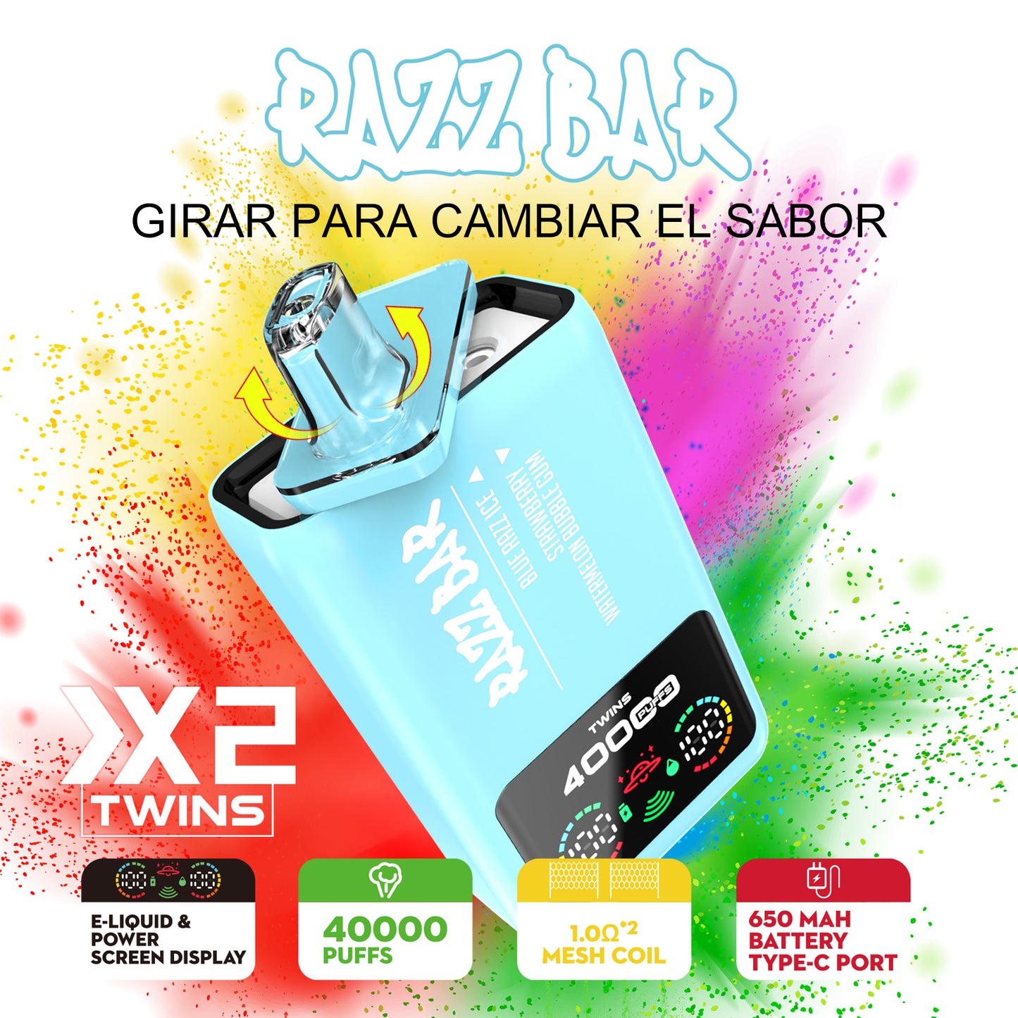 Razz Bar 40K 650 mAh recargable