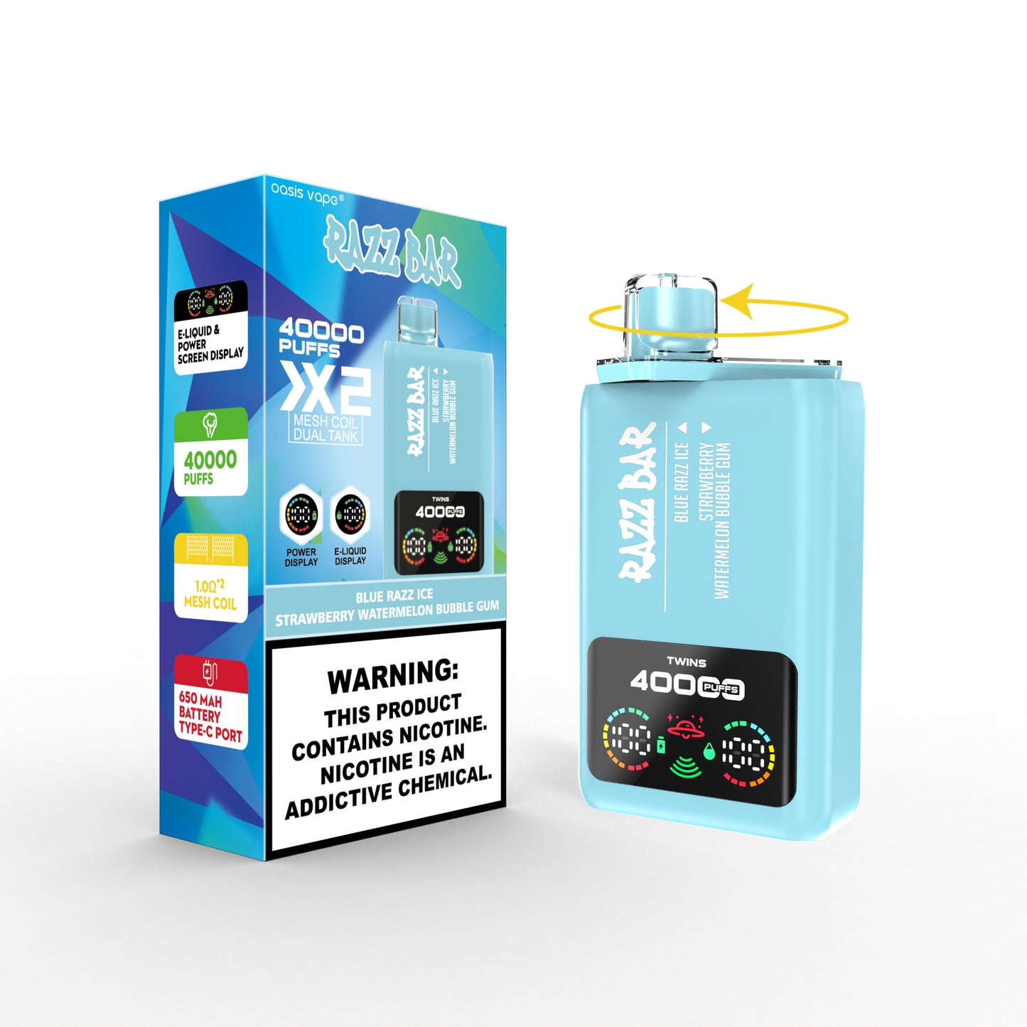 Razz Bar 40K 650 mAh recargable