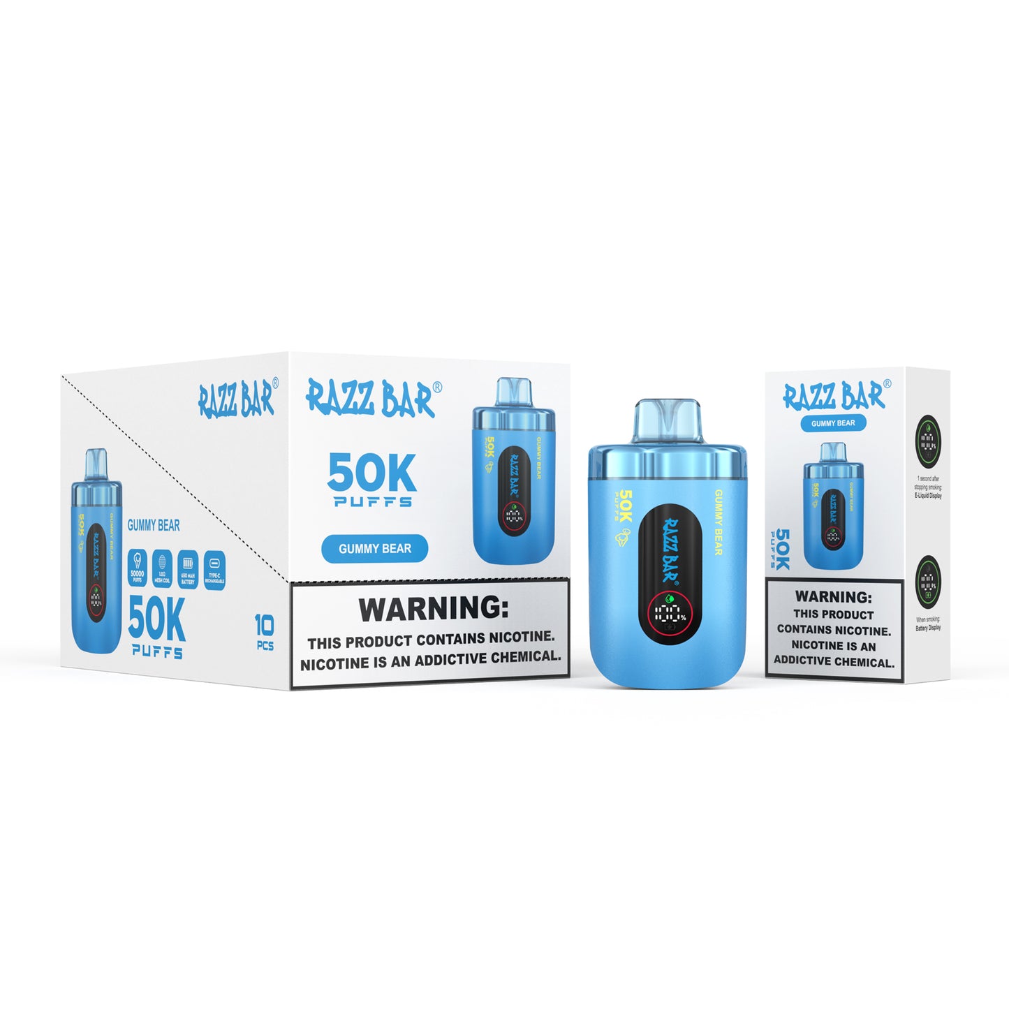 Razz Bar 50K 2% / 5% sales de nicotina