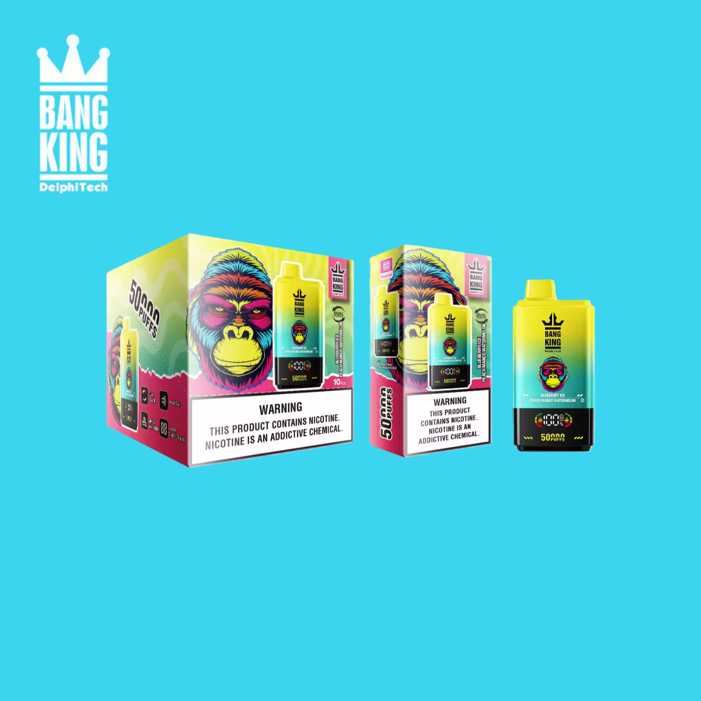 Bang King 50000 Blueberry Ice/Peach Mango Watermelon