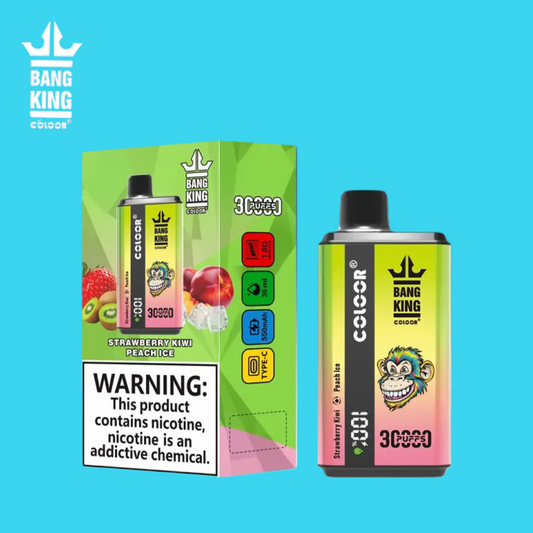 Strawberry Kiwi & Peach Ice Bang King 30000 caladas Vape
