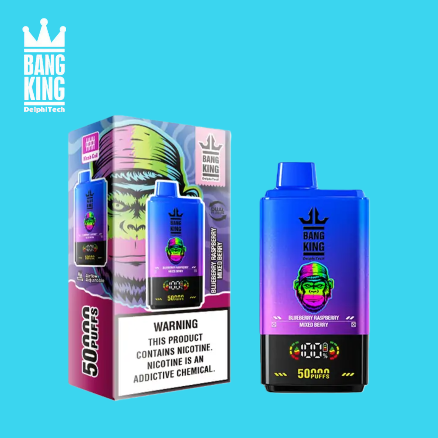 Bang King 50000 bocanadas Blueberry Raspberry/Mixed Berry