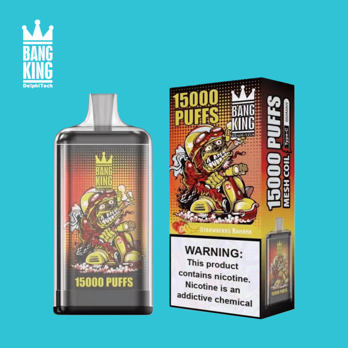 Puff Bang King 15000 Strawberry Banana