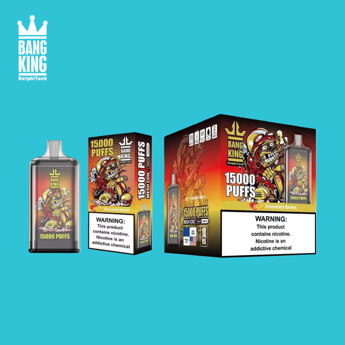 Bang King 15000 Caladas Strawberry Banana