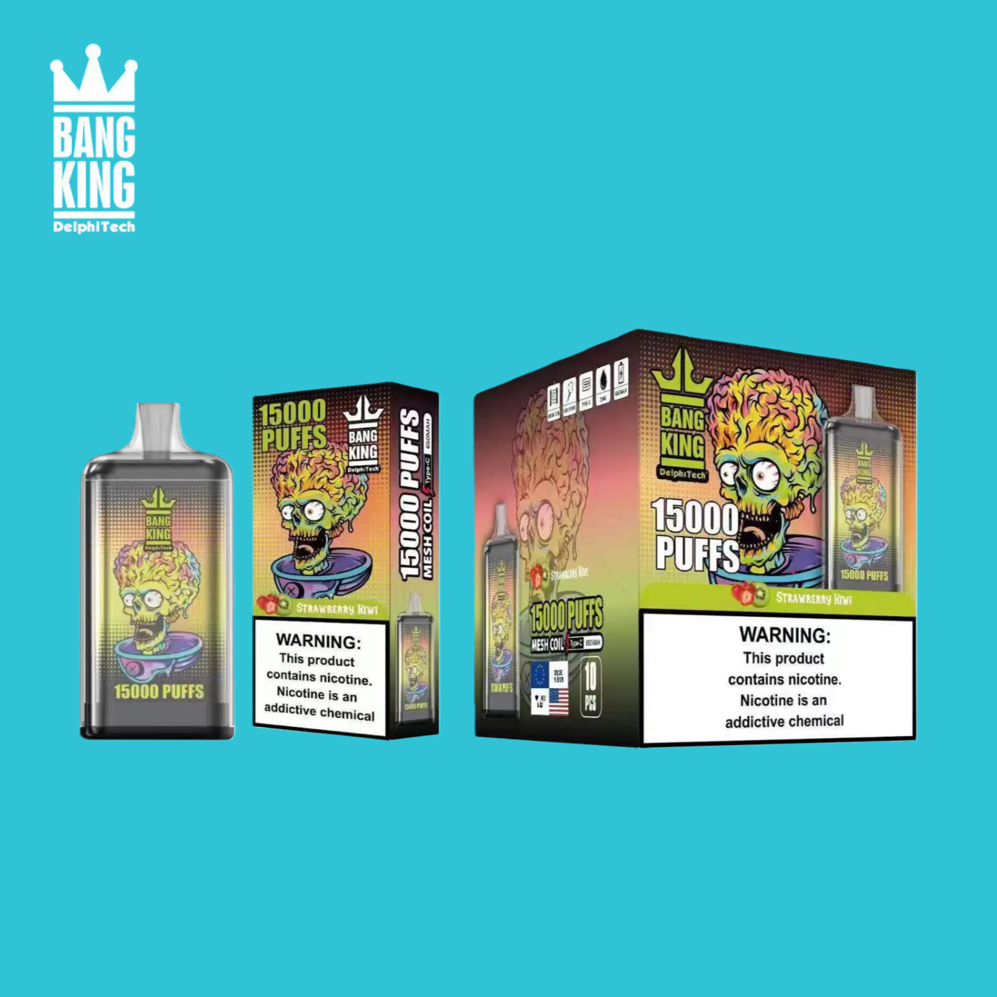 Bang King 15000 puffs Strawberry Kiwi