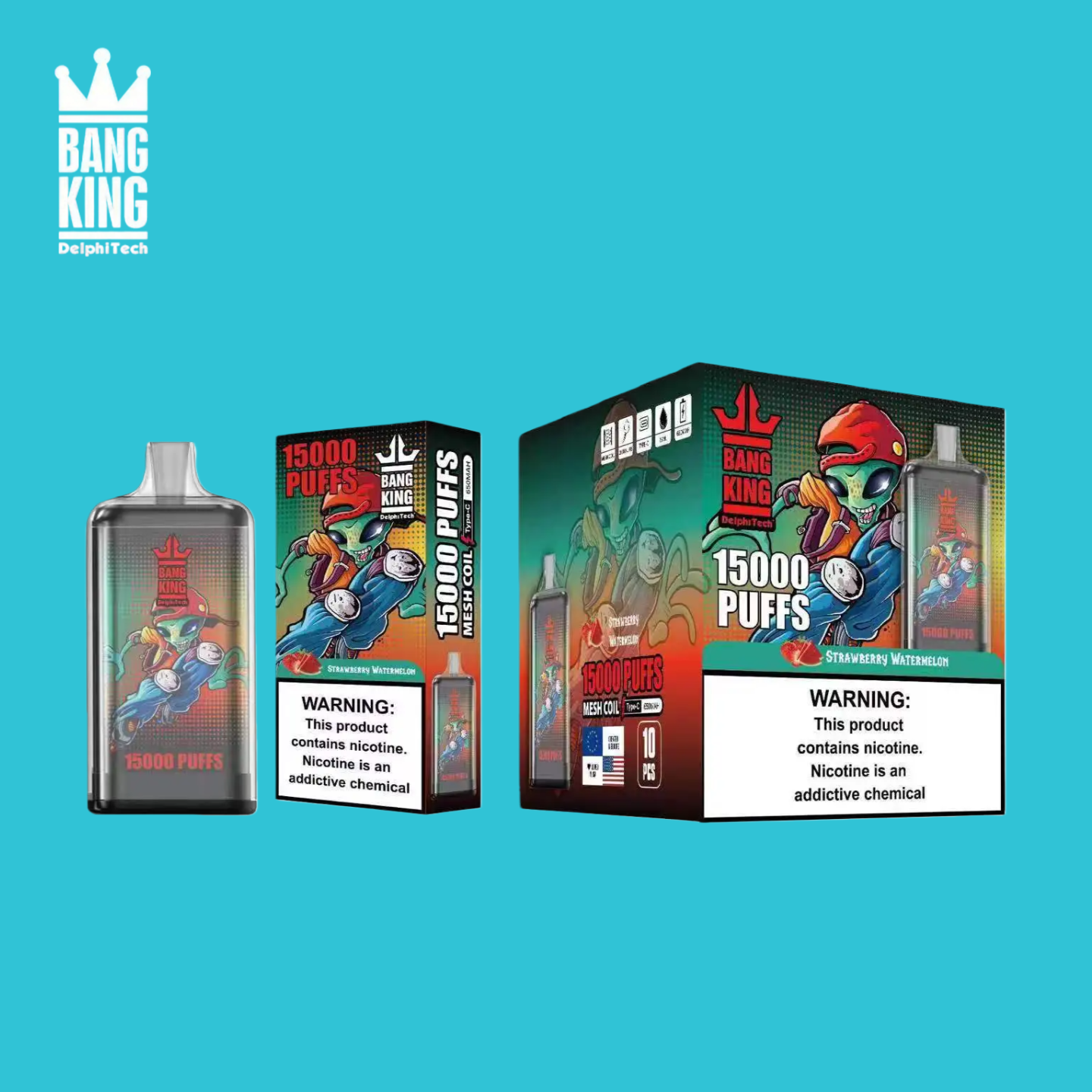 Bang King 15000 Caladas Strawberry Watermelon