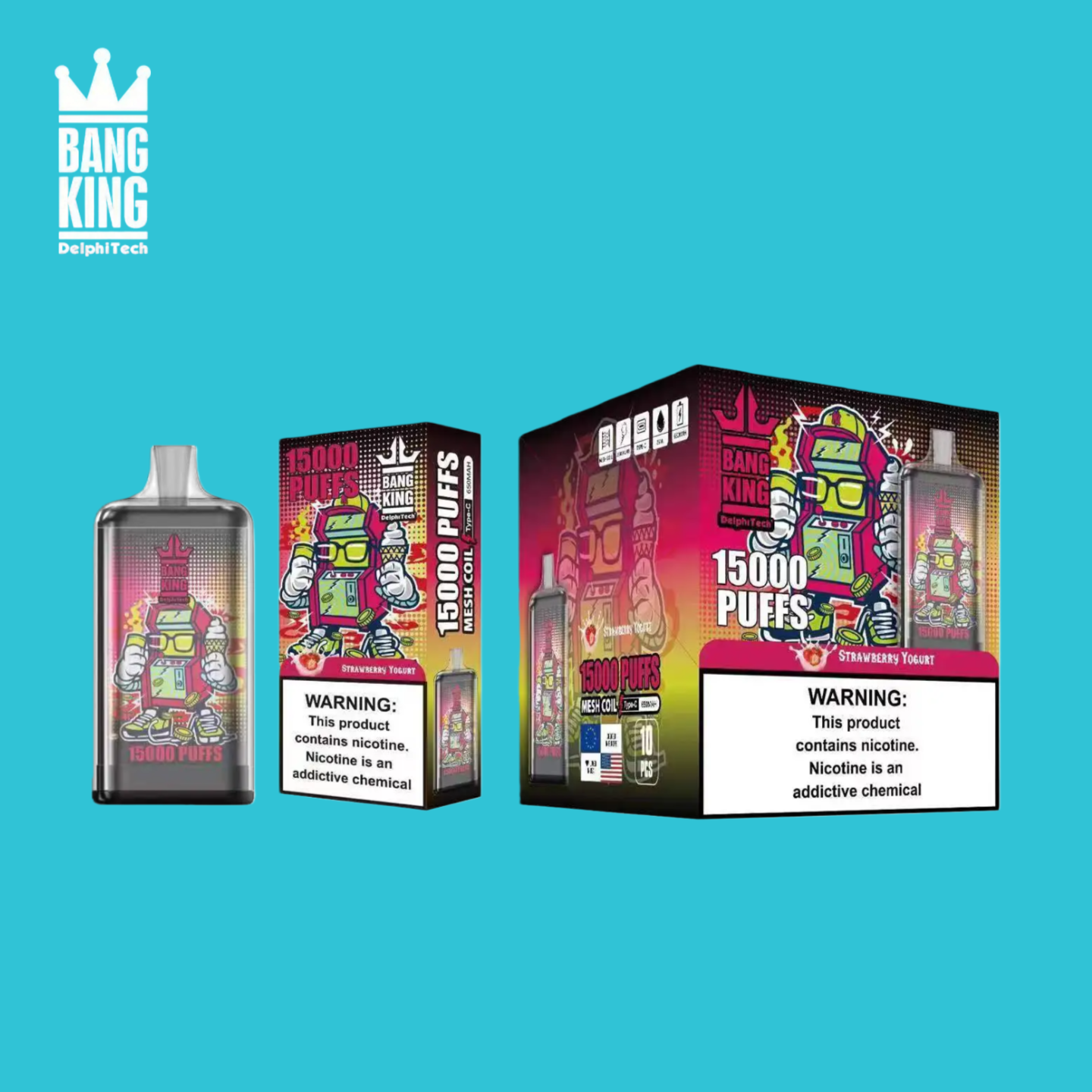 Bang King 15000 Strawberry Yogurt