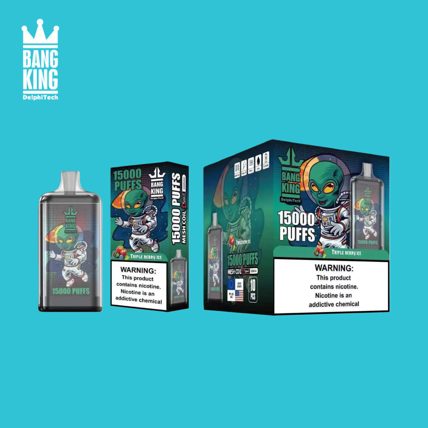 Bang King 15K Vape Caladas Triple Berry Ice