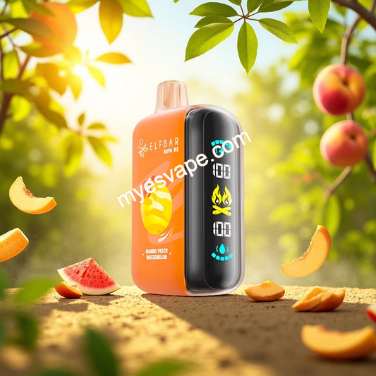 Mango Peach Watermelon Elf Bar 25000 Raya D3