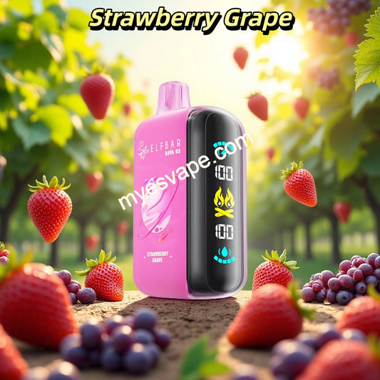 Strawberry Grape  Elf Bar Raya D3 25000 Caladas