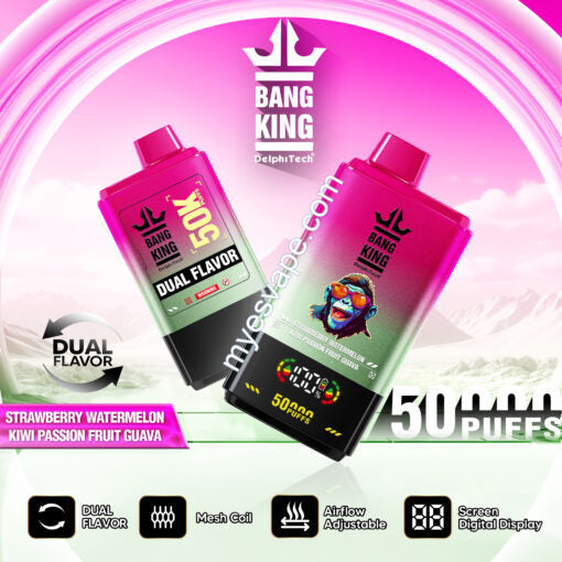 Strawberry Watermelon/Kiwi Passion Fruit Guava Bang King 50K Vape