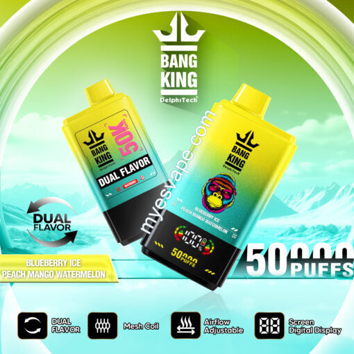 Blueberry Ice/Peach Mango Watermelon Bang King 50000 bocanadas