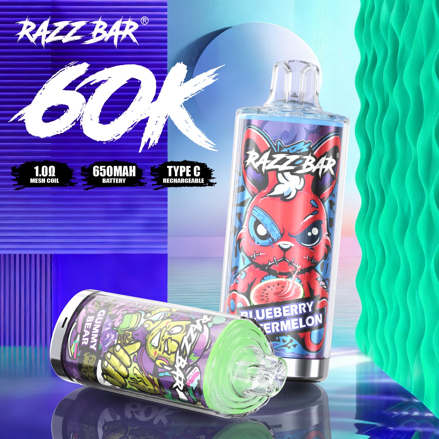Razz Bar 60K Crystal Disposable Vape